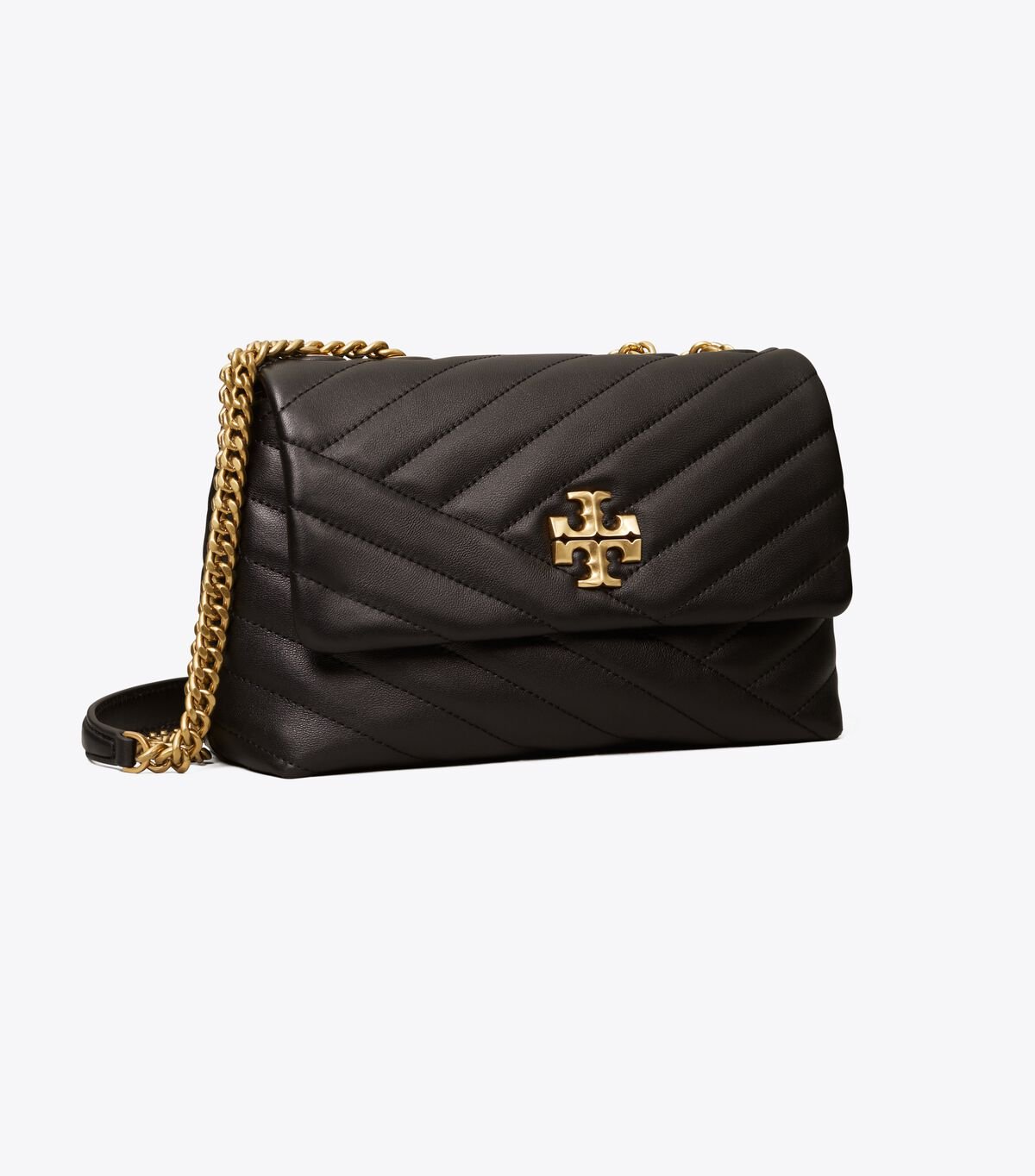 Women's Tory Burch Small Kira Chevron Convertible Shoulder Bags Black | PHIMGV-947 - Tory Burch Outlet Sale