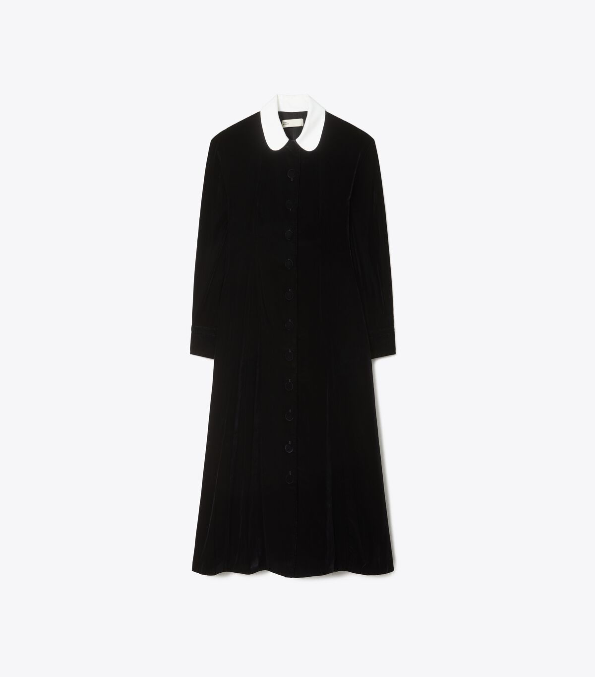 Women's Tory Burch Round Collar Velvet Dress Black | OLNTDR-794 - Tory Burch Outlet Sale