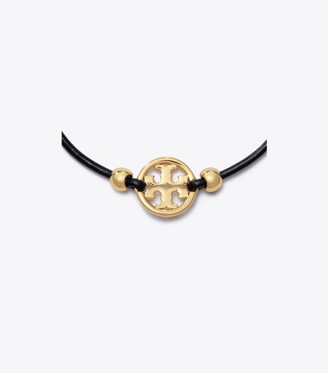 Women's Tory Burch Miller Slider Bracelet Gold / Black | MKPHDQ-763 - Tory Burch Outlet Sale
