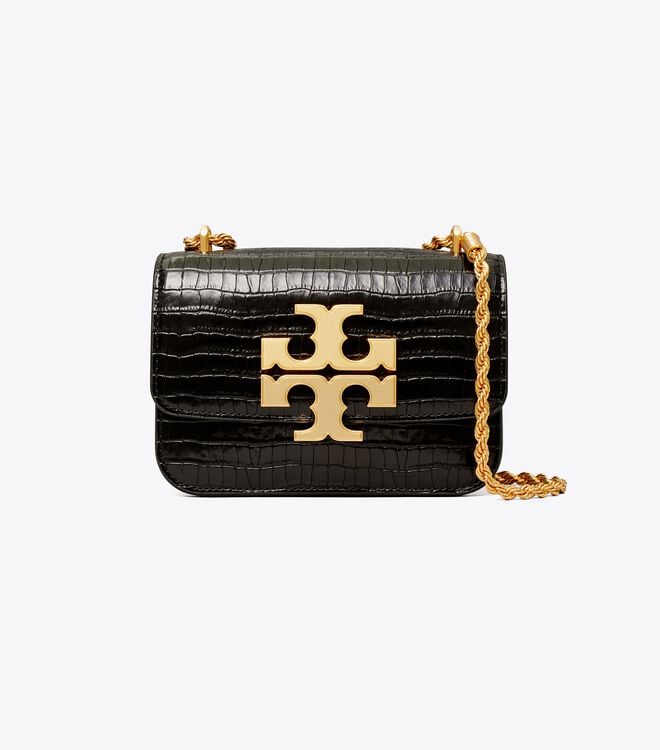 Women's Tory Burch Small Eleanor Crossbody Bags Black | XICUKY-509 - Tory Burch Outlet Sale