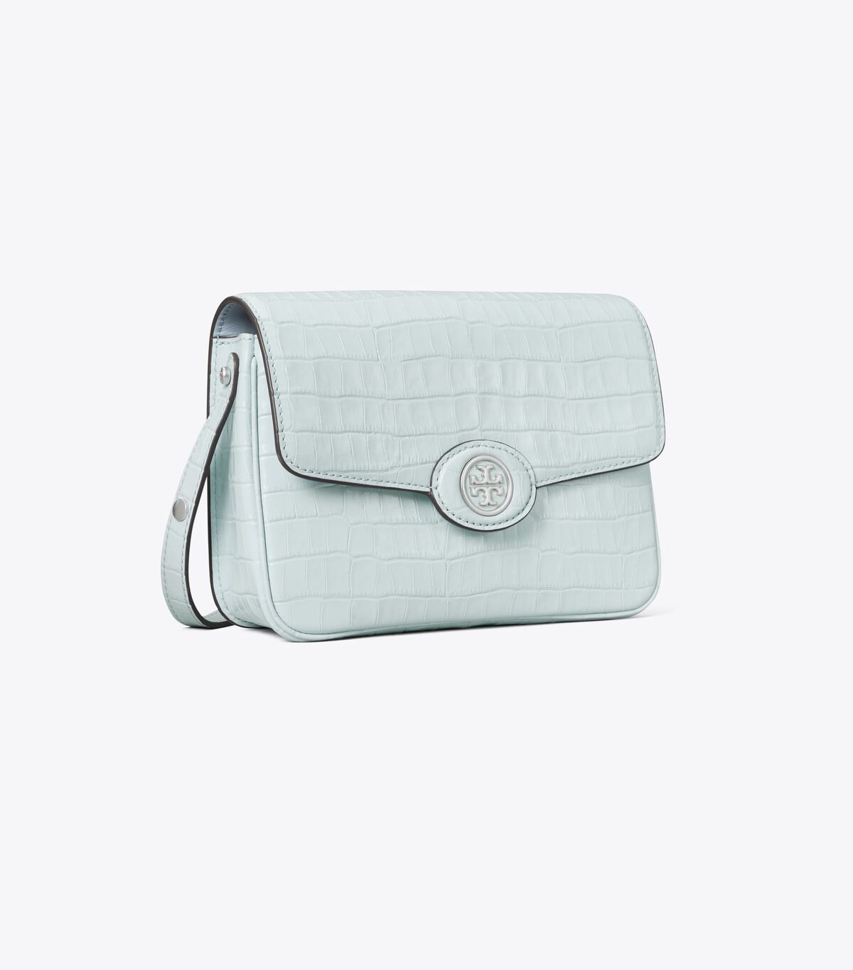 Women's Tory Burch Robinson Embossed Convertible Shoulder Bags Light Blue | XAUKBY-497 - Tory Burch Outlet Sale