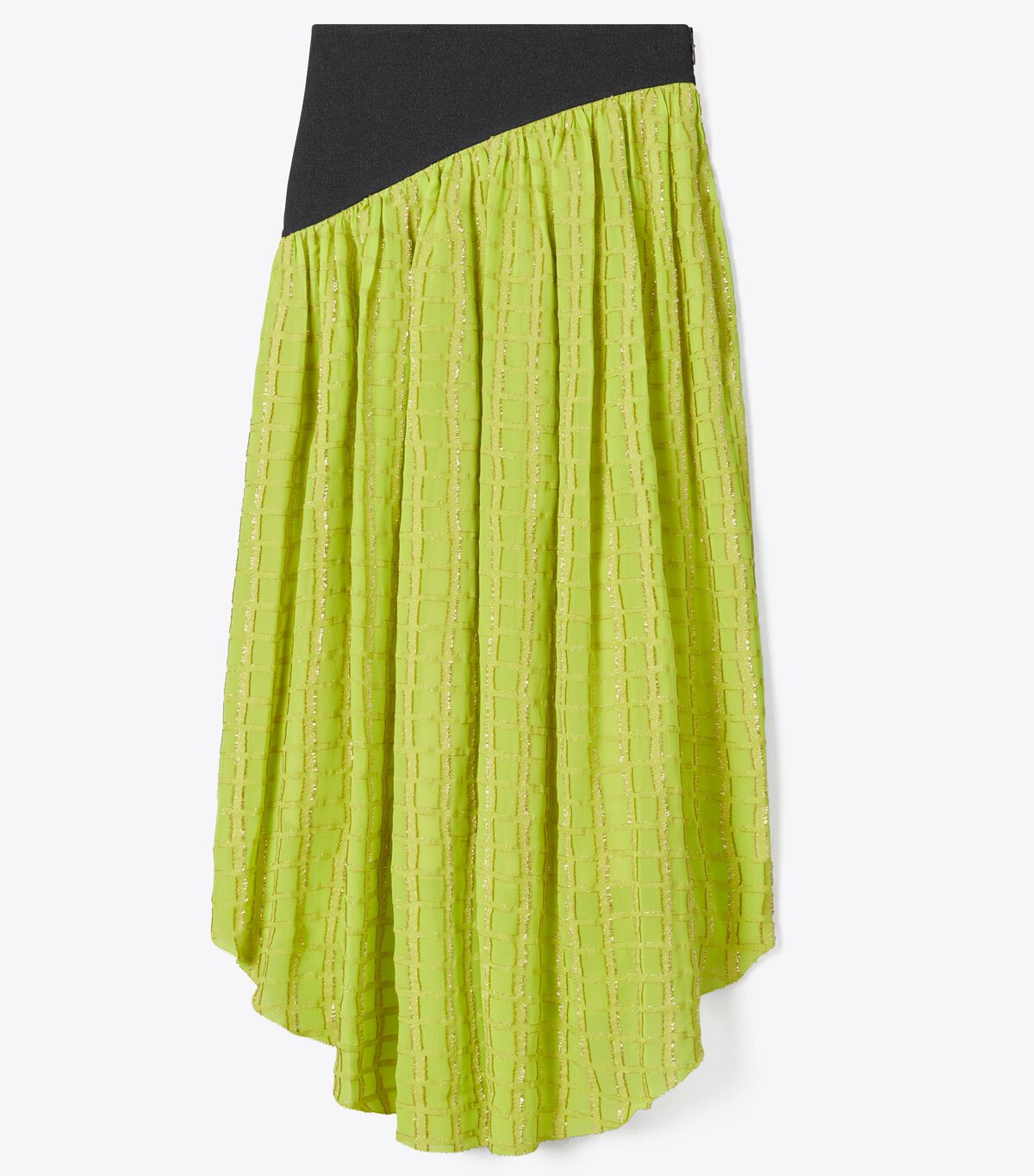 Women's Tory Burch Colorblock Chiffon Skirts Light Green | FHMOUQ-692 - Tory Burch Outlet Sale