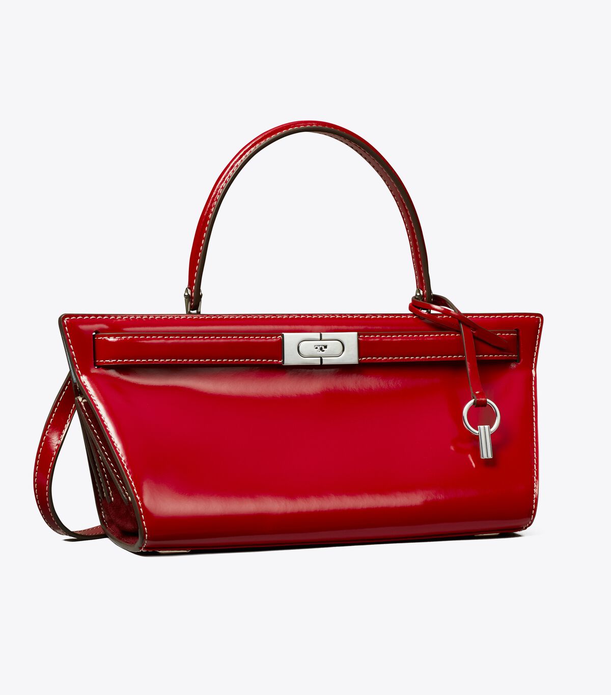 Women's Tory Burch Lee Radziwill Satchel Bags Red Grey | NWXJKA-743 - Tory Burch Outlet Sale