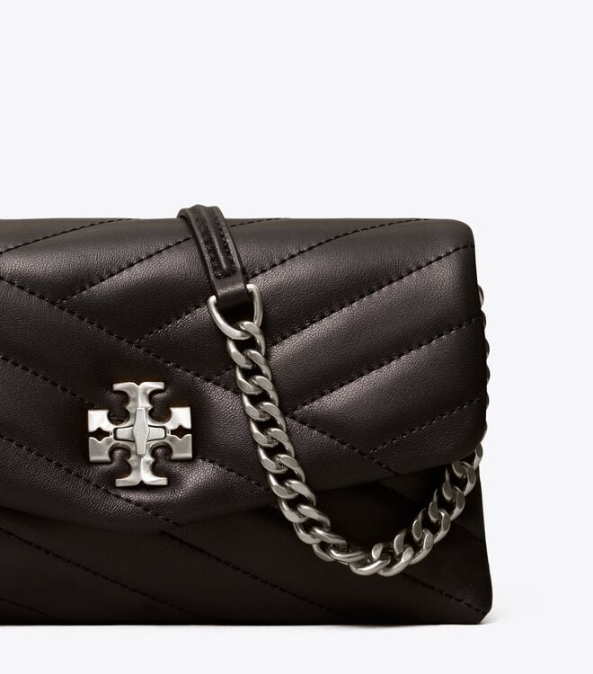 Women's Tory Burch Kira Chevron Chain Mini Bags Black | PTHQSO-597 - Tory Burch Outlet Sale