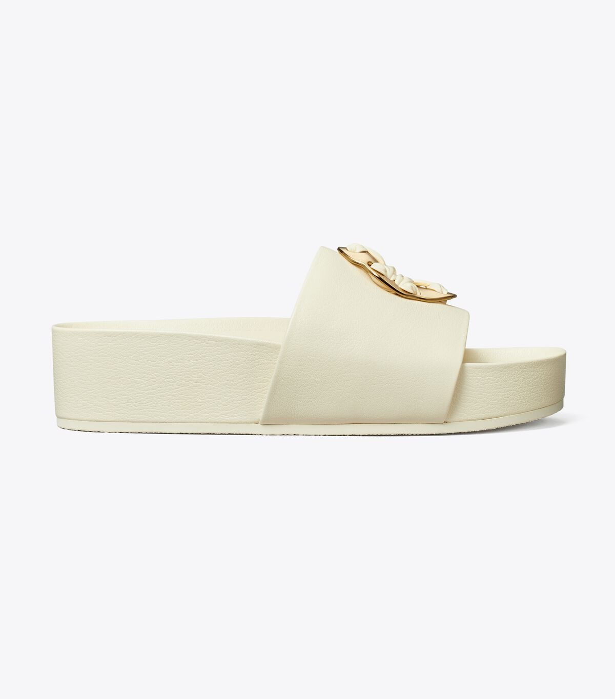 Women's Tory Burch Woven Double T Slides Light Cream | IRLYPW-492 - Tory Burch Outlet Sale