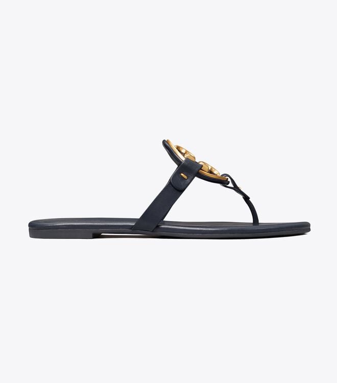 Women's Tory Burch Metal Miller Soft Sandals Navy | CKZUID-130 - Tory Burch Outlet Sale