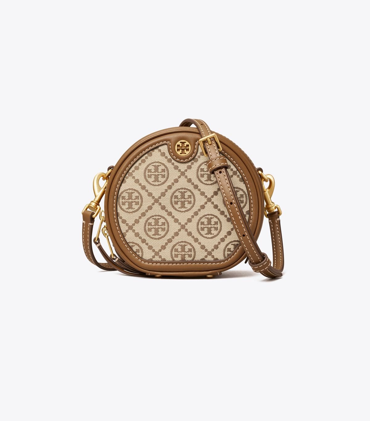 Women's Tory Burch T Monogram Jacquard Petite Moon Crossbody Bags Beige | BTNVKO-825 - Tory Burch Outlet Sale