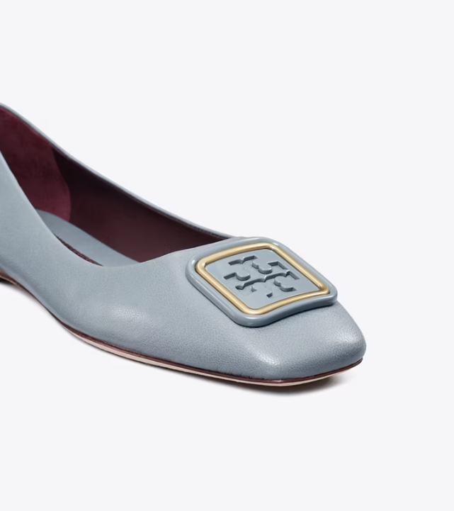 Women's Tory Burch Georgia Flat Shoes Blue | XIQDAR-538 - Tory Burch Outlet Sale