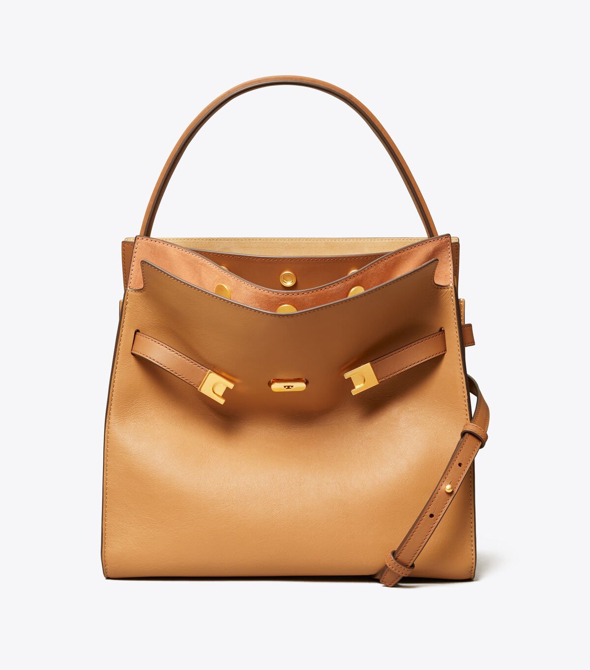 Women's Tory Burch Lee Radziwill Satchel Bags Apricot | XSZLDK-250 - Tory Burch Outlet Sale