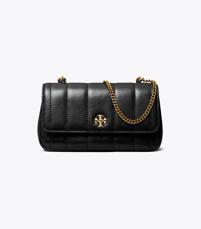 Women's Tory Burch Mini Kira Flap Shoulder Bags Black | QSHYVE-802 - Tory Burch Outlet Sale