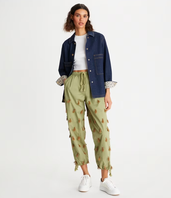 Women's Tory Burch Denim Barn Jackets Navy | RZIOYA-197 - Tory Burch Outlet Sale