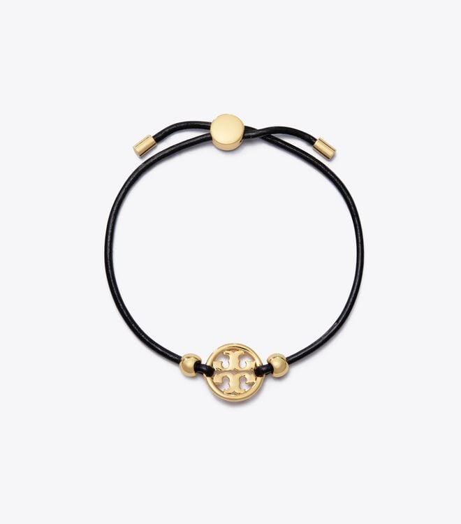 Women's Tory Burch Miller Slider Bracelet Gold / Black | MKPHDQ-763 - Tory Burch Outlet Sale