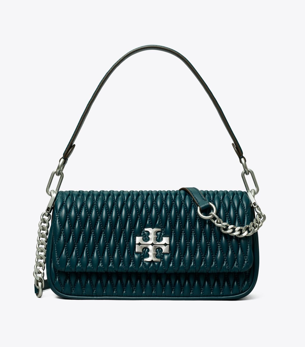 Women's Tory Burch Small Kira Ruched Flap Shoulder Bags Turquoise | LGQBMW-804 - Tory Burch Outlet Sale