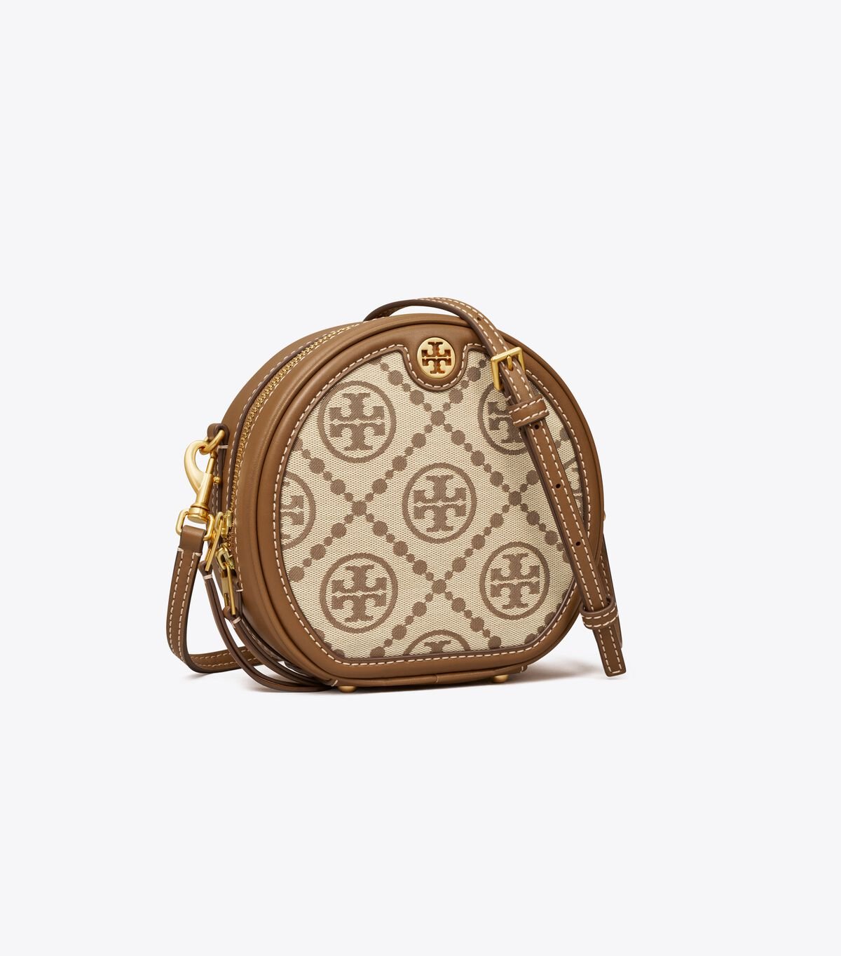 Women's Tory Burch T Monogram Jacquard Moon Crossbody Bags Beige | OMGNZI-903 - Tory Burch Outlet Sale