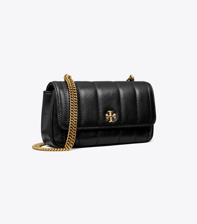 Women's Tory Burch Mini Kira Flap Shoulder Bags Black | QSHYVE-802 - Tory Burch Outlet Sale