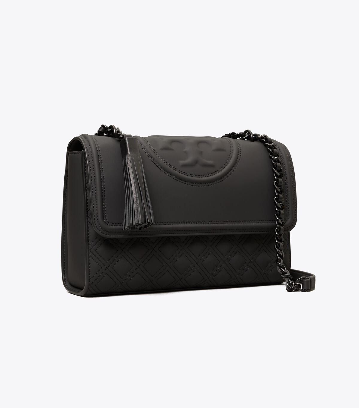 Women's Tory Burch Fleming Matte Convertible Shoulder Bags Black | XZDRFE-186 - Tory Burch Outlet Sale