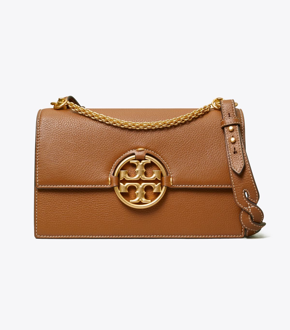Women's Tory Burch Miller Shoulder Bags Light Brown | ZRWBLM-093 - Tory Burch Outlet Sale