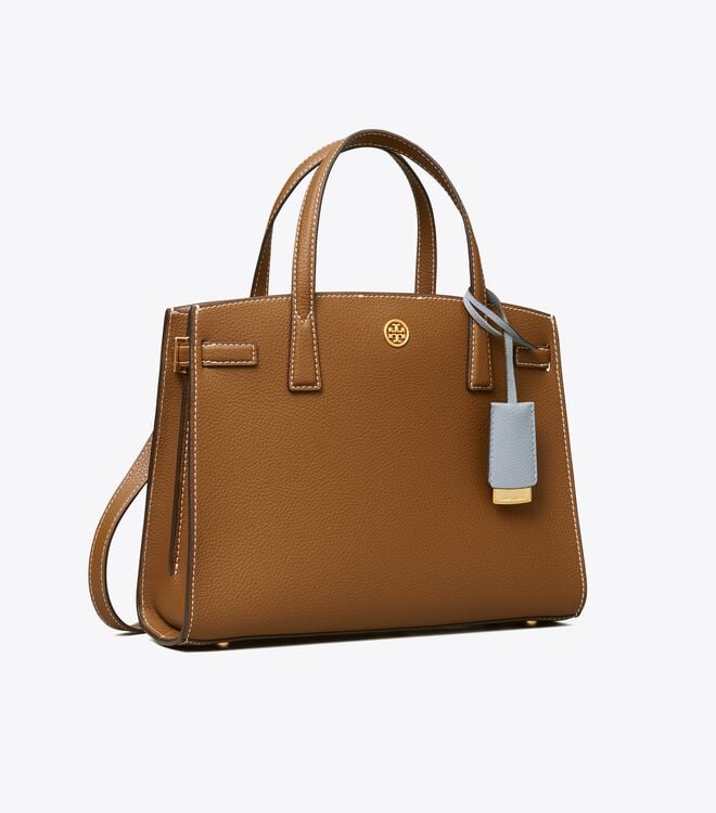 Women's Tory Burch Small Walker Satchel Bags Brown | LIZTSB-326 - Tory Burch Outlet Sale