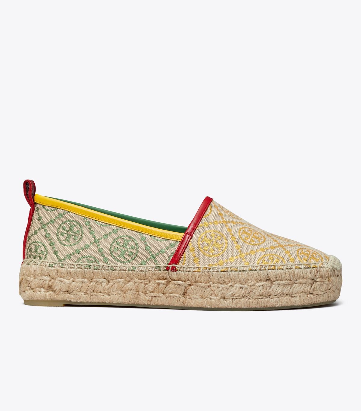 Women's Tory Burch T Monogram Platform Espadrille Red | AWNLGZ-920 - Tory Burch Outlet Sale