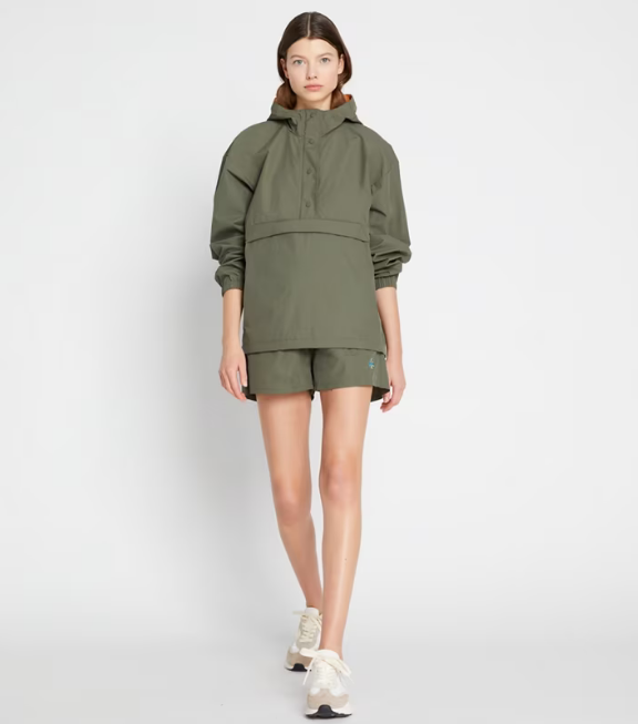 Women's Tory Burch Nylon Half-zip Windbreaker Olive | EFQCML-786 - Tory Burch Outlet Sale