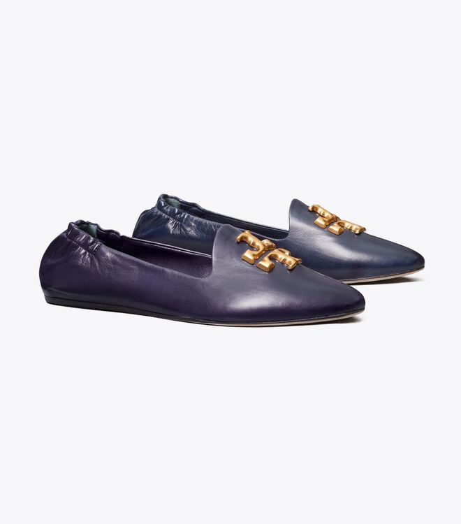 Women's Tory Burch Eleanor Loafers Royal Navy | YHUAWN-218 - Tory Burch Outlet Sale