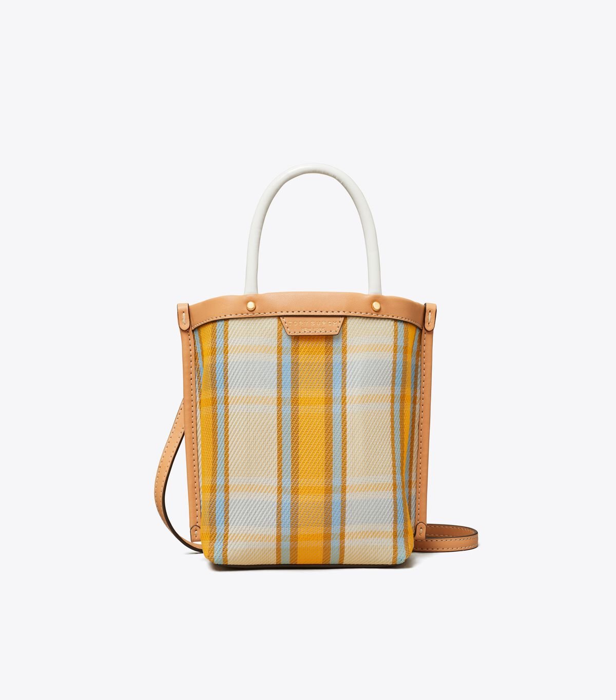 Women's Tory Burch Mini Perry Mesh Tote Bags Yellow / Beige | ECVXKQ-271 - Tory Burch Outlet Sale