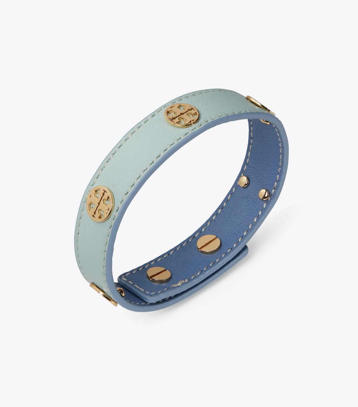 Women's Tory Burch Miller Leather Bracelet Azure | WTZQSL-871 - Tory Burch Outlet Sale