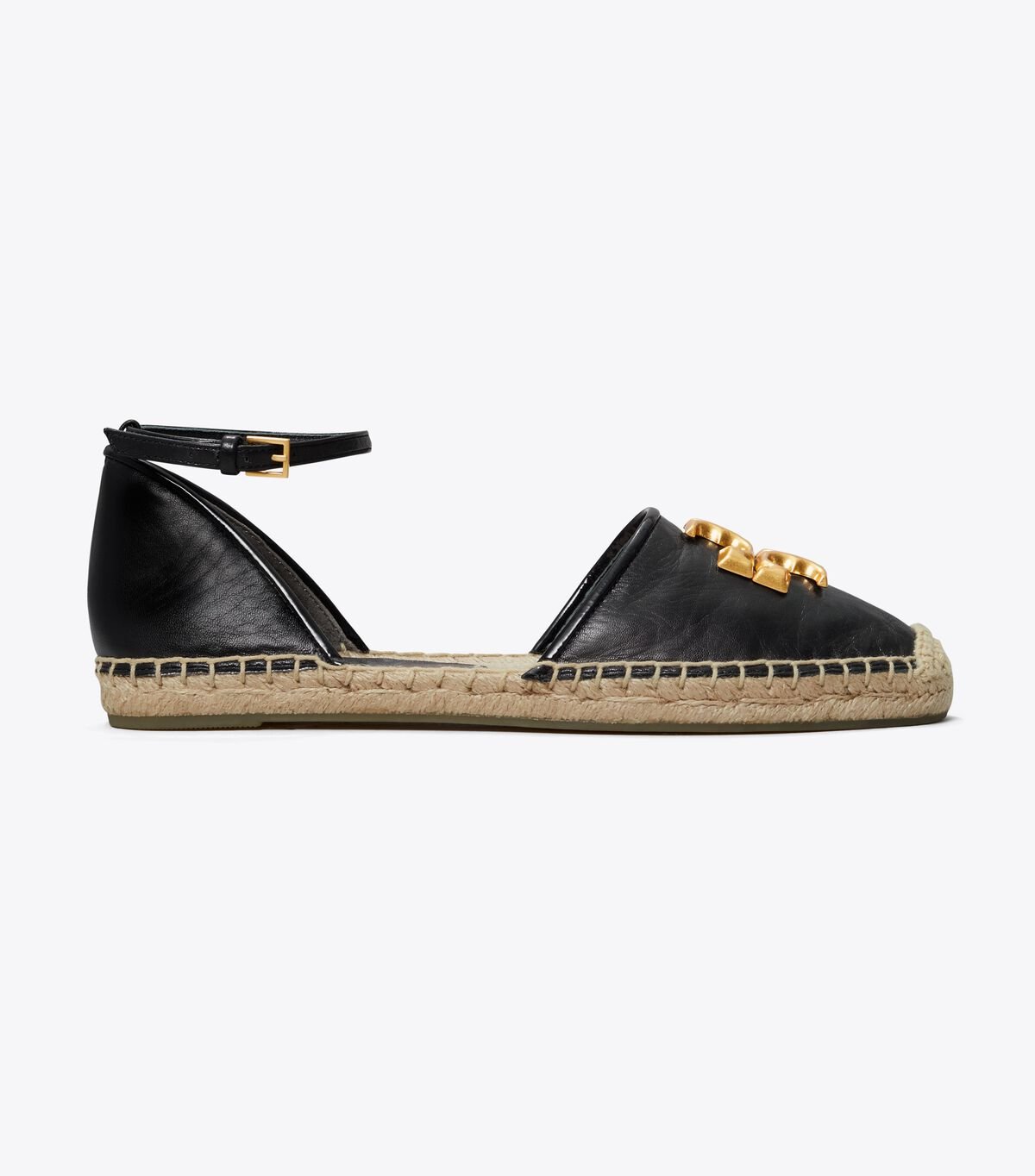 Women's Tory Burch Eleanor D'orsay Espadrille Black | ISXBZO-130 - Tory Burch Outlet Sale
