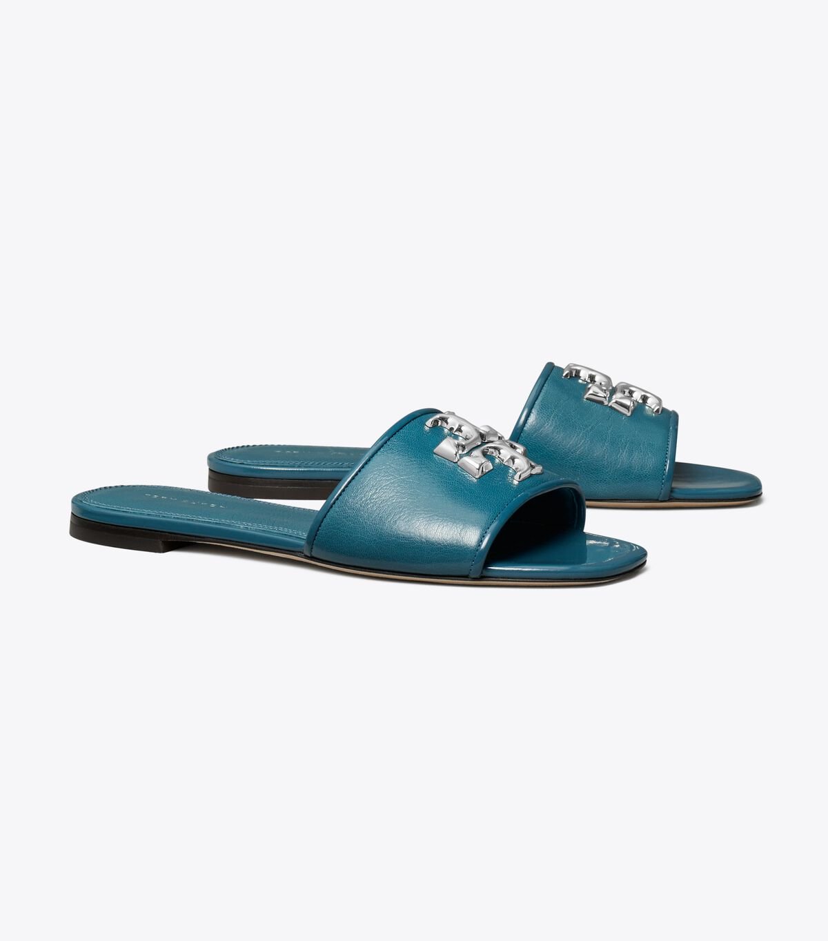 Women's Tory Burch Eleanor Slides Blue | XLAVZB-106 - Tory Burch Outlet Sale