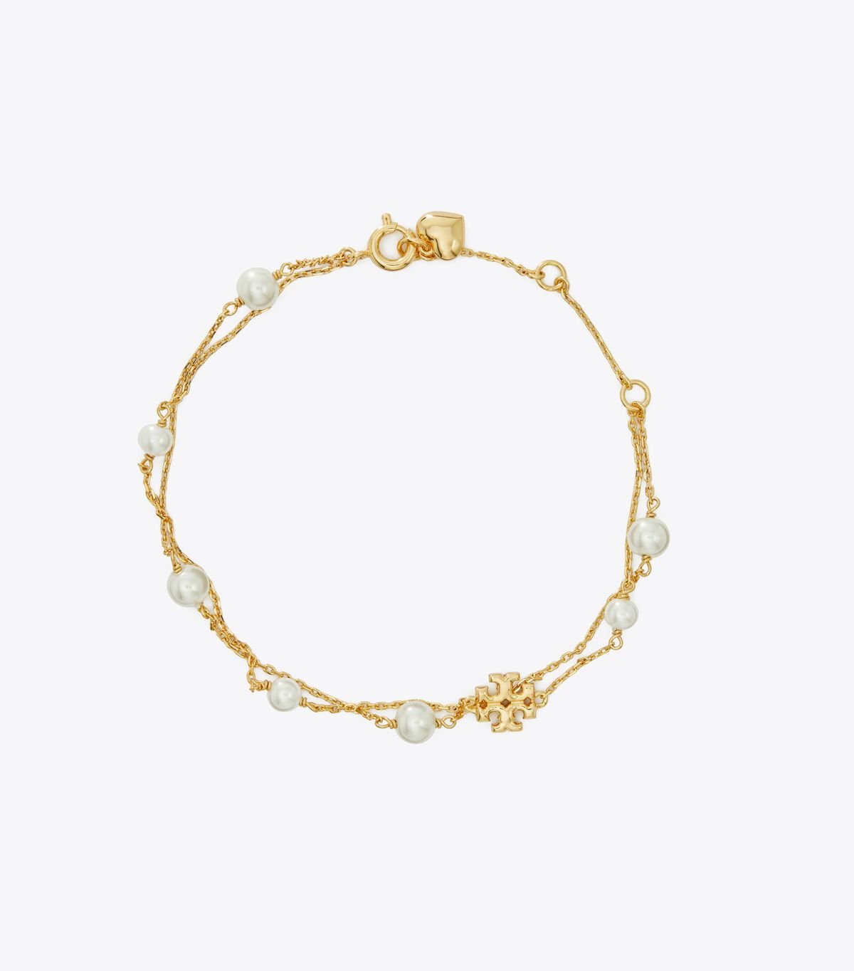 Women's Tory Burch Kira Pearl Double-strand Bracelet Gold | QIZOCR-027 - Tory Burch Outlet Sale