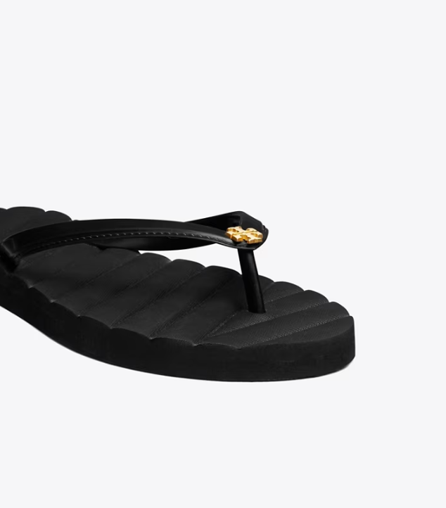 Women's Tory Burch Kira Flip Flops Black | CRKLPN-584 - Tory Burch Outlet Sale