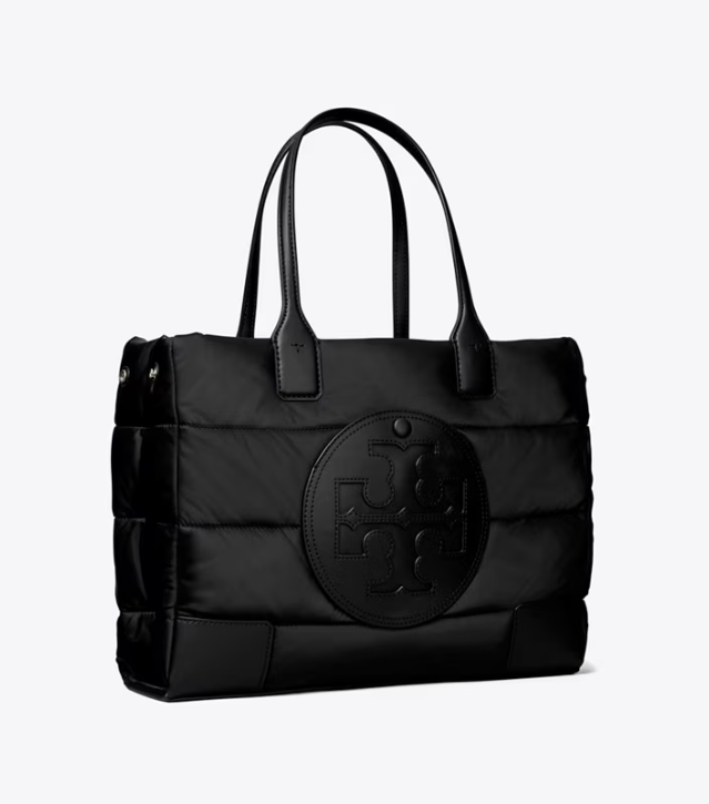 Women's Tory Burch Small Ella Puffer Handbag Black | KBWNCI-719 - Tory Burch Outlet Sale
