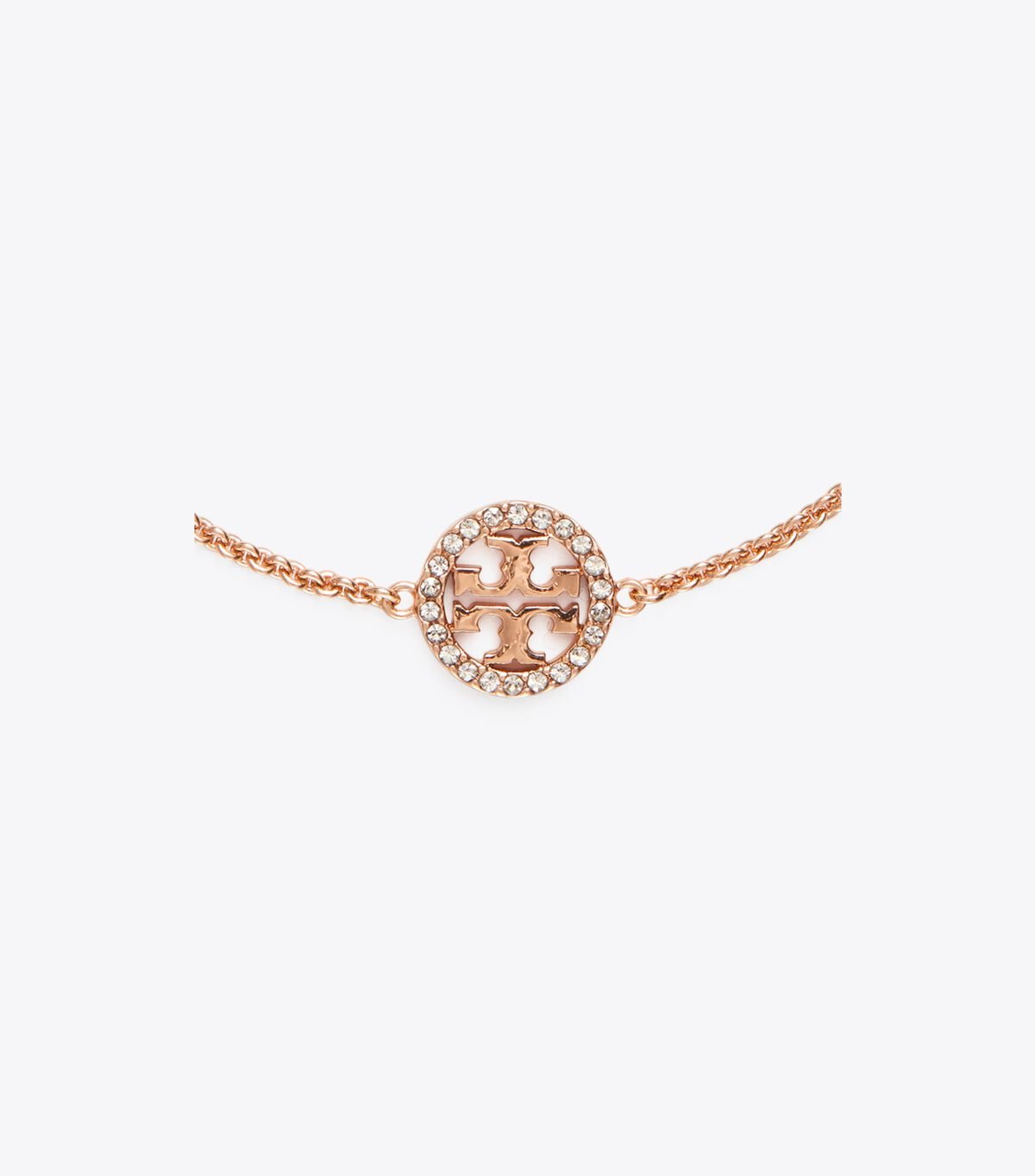 Women's Tory Burch Miller Pavé Chain Bracelet Rose Gold | PSUOBT-792 - Tory Burch Outlet Sale