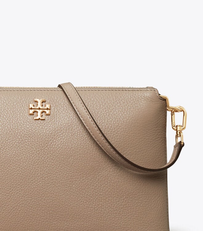 Women's Tory Burch Mercer Pebbled Zip Crossbody Bags Grey | KVRXGB-618 - Tory Burch Outlet Sale