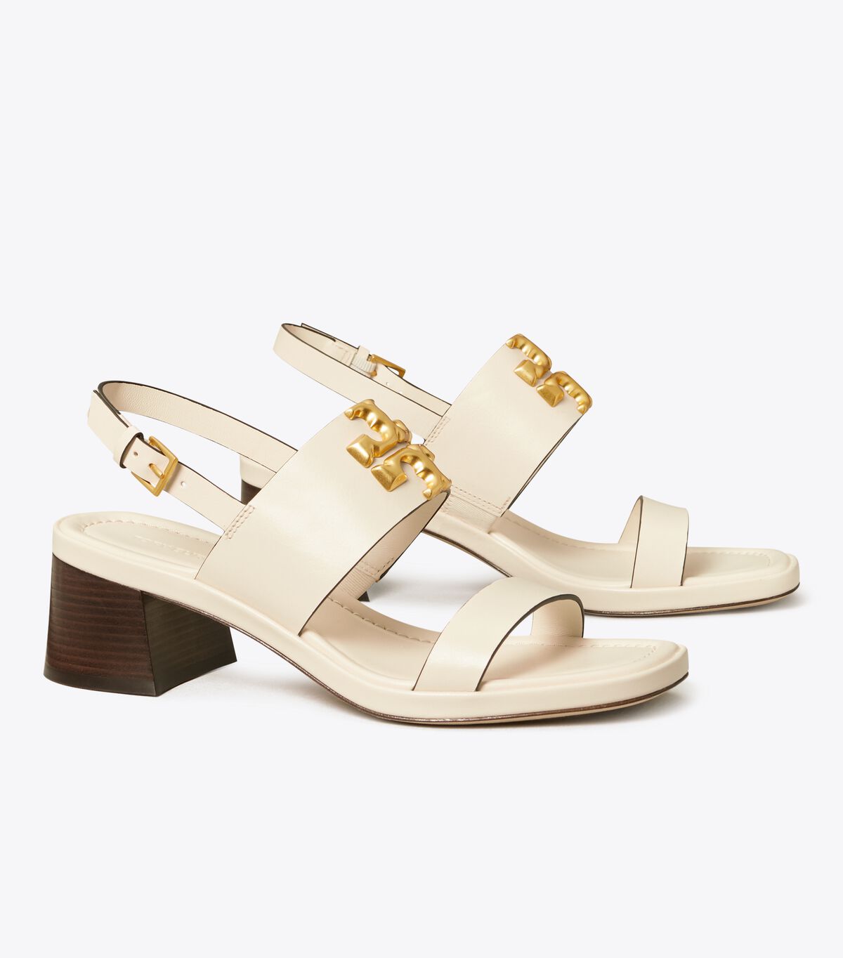 Women's Tory Burch Eleanor Heels Sandals White | SDEXGN-610 - Tory Burch Outlet Sale