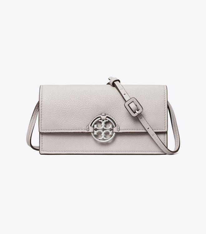 Women's Tory Burch Miller Crossbody Bags Grey | QWOGIB-762 - Tory Burch Outlet Sale