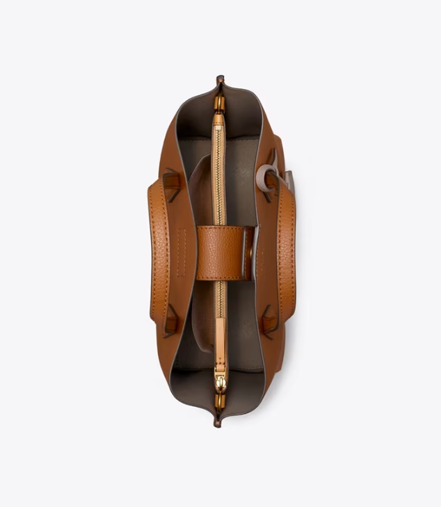 Women's Tory Burch Small Perry Triple-compartment Handbag Brown | MXBSTR-192 - Tory Burch Outlet Sale