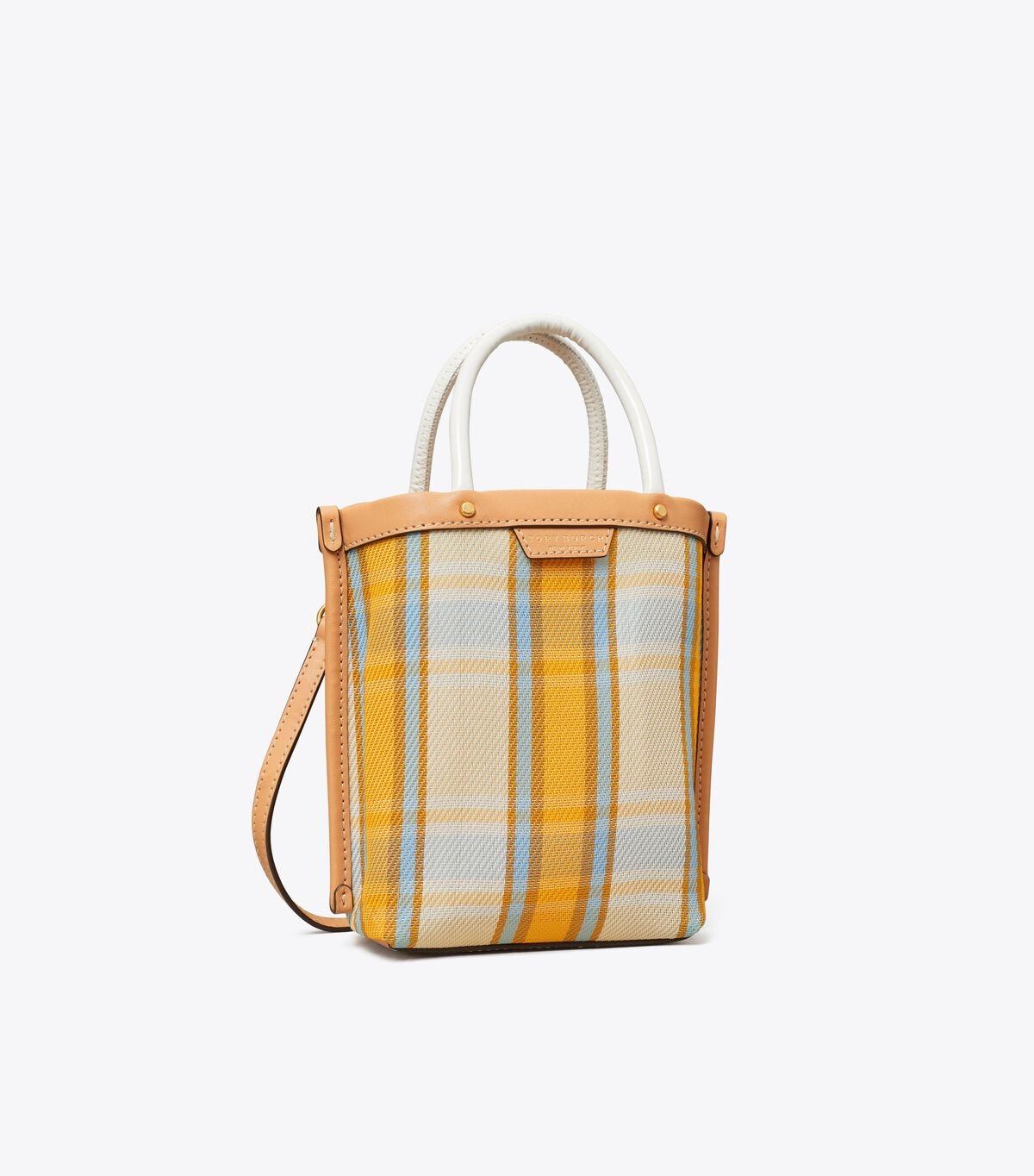 Women's Tory Burch Mini Perry Mesh Tote Bags Yellow / Beige | ECVXKQ-271 - Tory Burch Outlet Sale