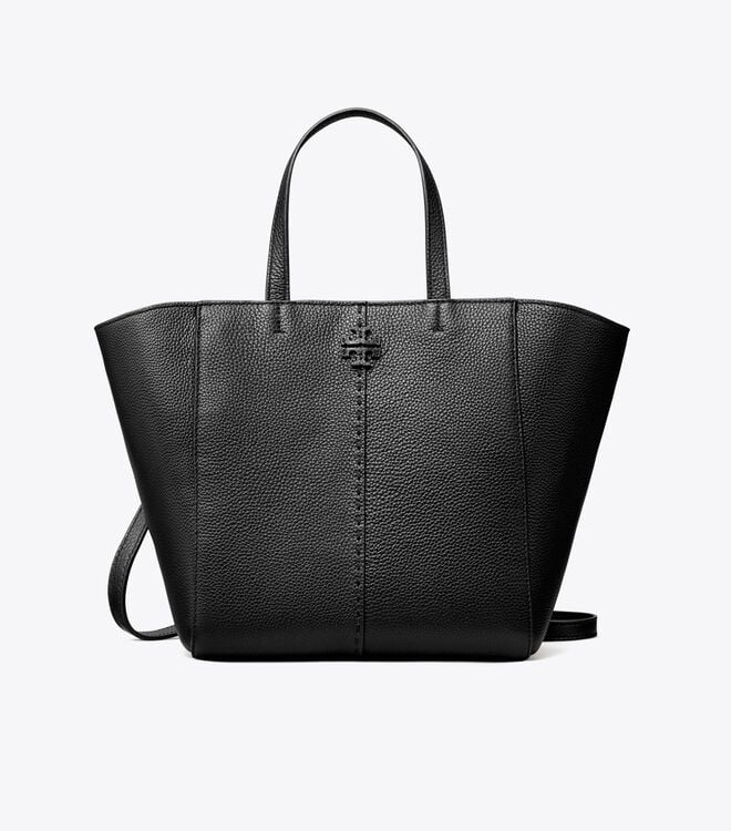 Women's Tory Burch Mcgraw Carryall Tote Bags Black | RGWJKD-467 - Tory Burch Outlet Sale