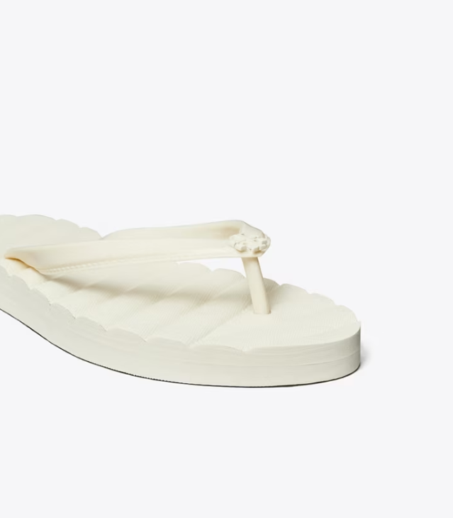 Women's Tory Burch Kira Flip Flops White | EGQINA-096 - Tory Burch Outlet Sale