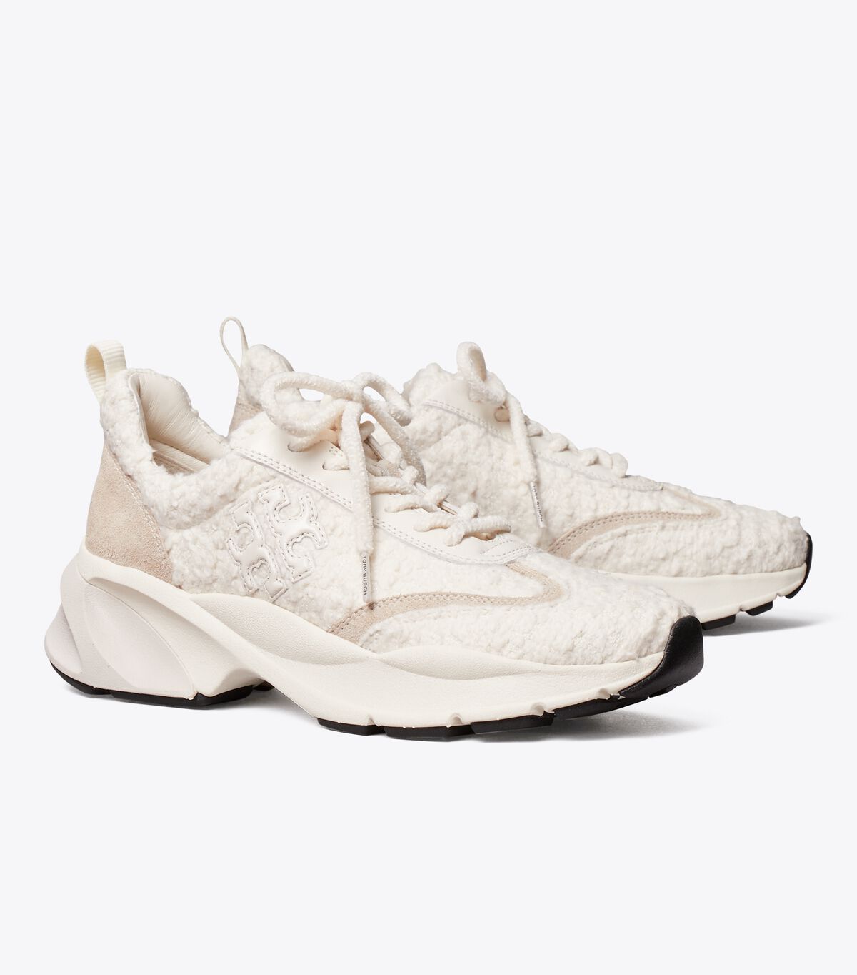 Women's Tory Burch Good Luck Sneakers Cream | VWNSPQ-153 - Tory Burch Outlet Sale