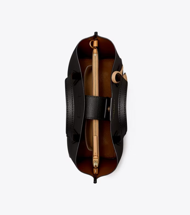 Women's Tory Burch Small Perry Triple-compartment Handbag Black | DHGSEQ-682 - Tory Burch Outlet Sale