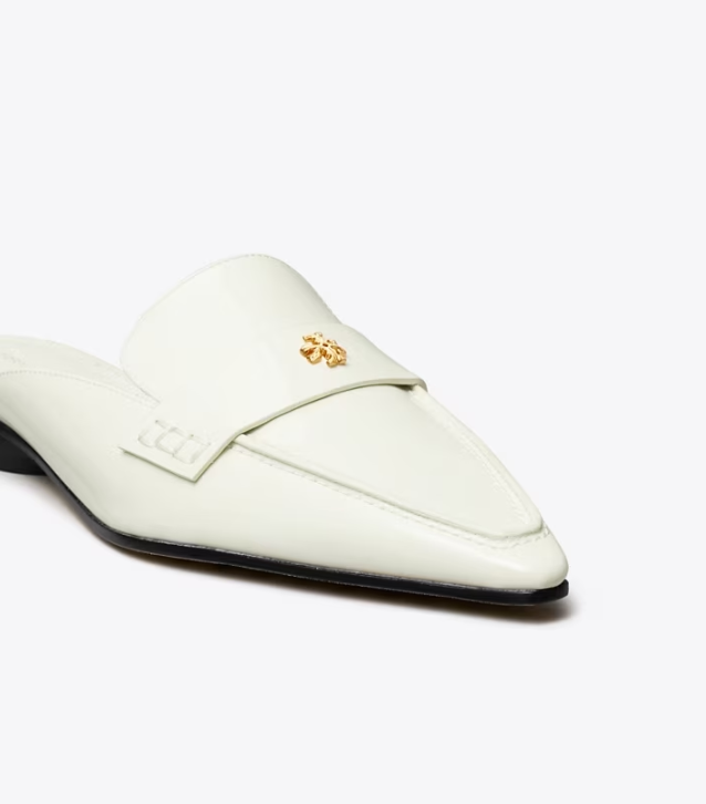 Women's Tory Burch Pointed Backless Loafers White | RCPJSG-071 - Tory Burch Outlet Sale