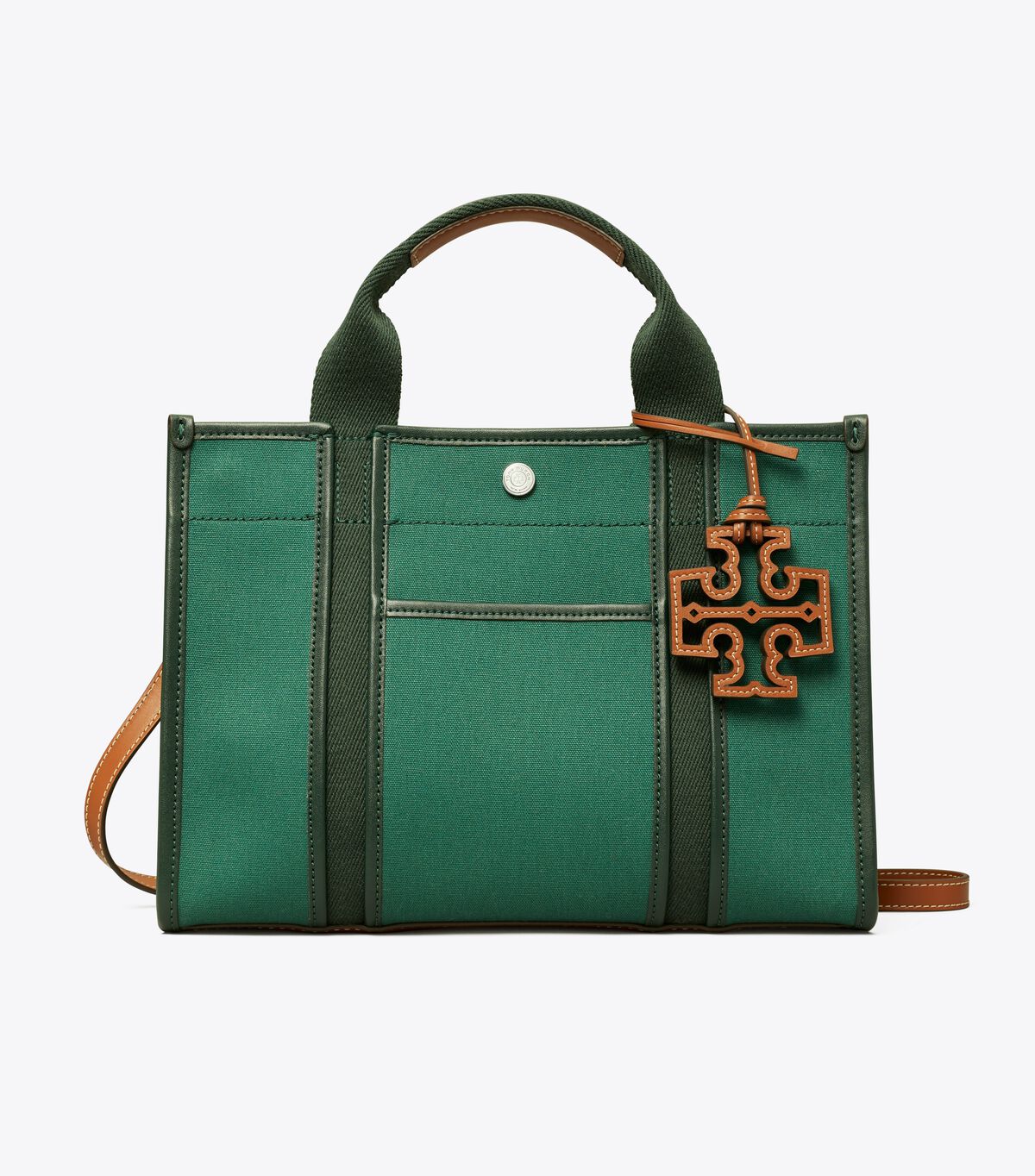 Women's Tory Burch Small Twill Tory Tote Bags Deep Green | MOQRNW-560 - Tory Burch Outlet Sale
