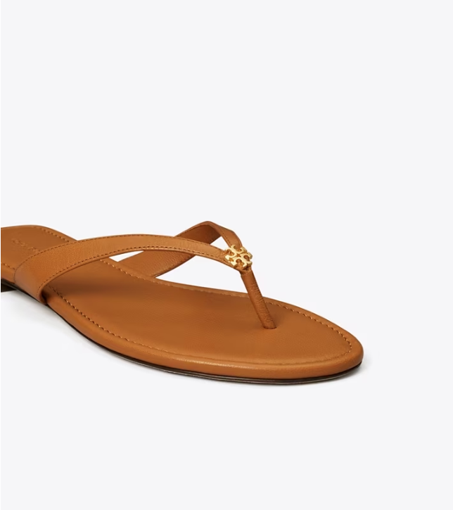 Women's Tory Burch Classic Flip Flops Brown | XQAJTP-482 - Tory Burch Outlet Sale