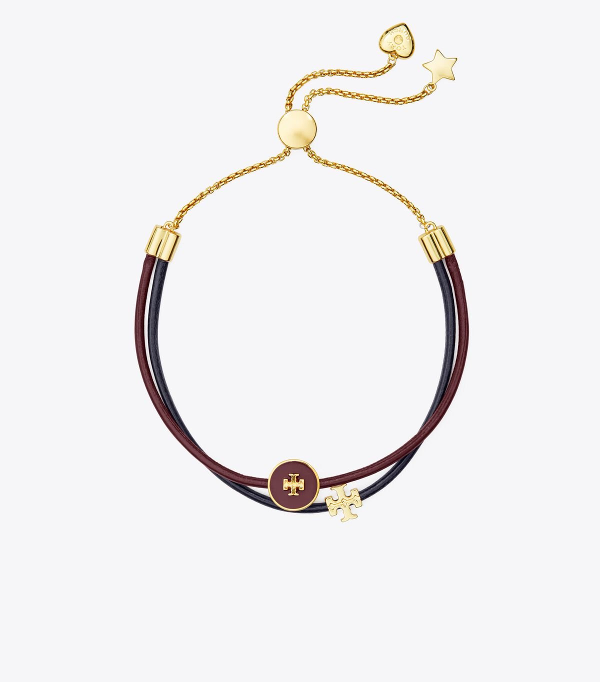 Women's Tory Burch Kira Enamel Slider Bracelet Gold / Burgundy / Navy | SJZABF-149 - Tory Burch Outlet Sale