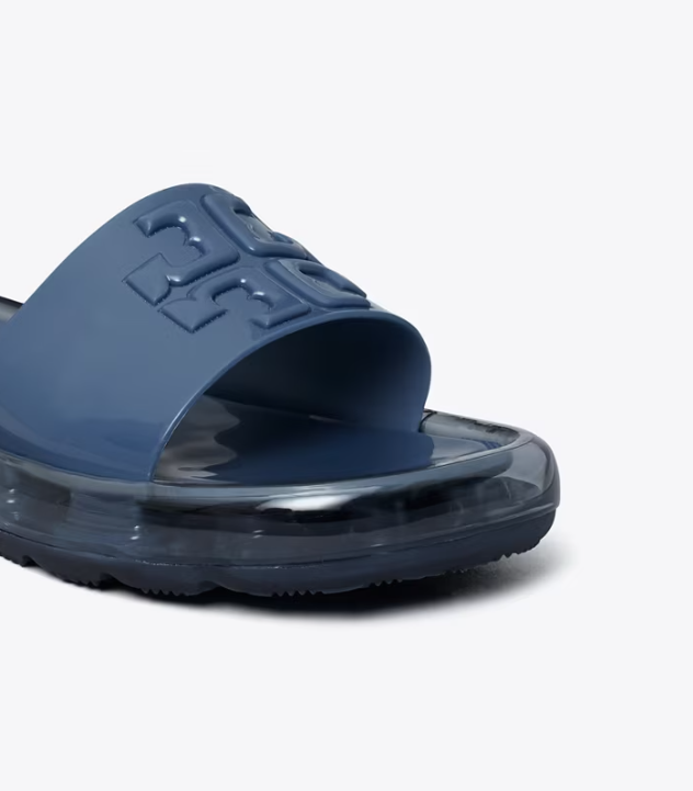 Women's Tory Burch Bubble Jelly Slides Navy | MLNDPY-394 - Tory Burch Outlet Sale