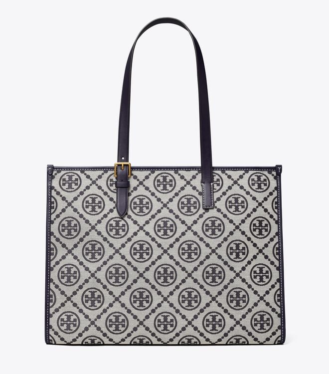 Women's Tory Burch T Monogram Tote Bags Navy | ZNEGMI-793 - Tory Burch Outlet Sale