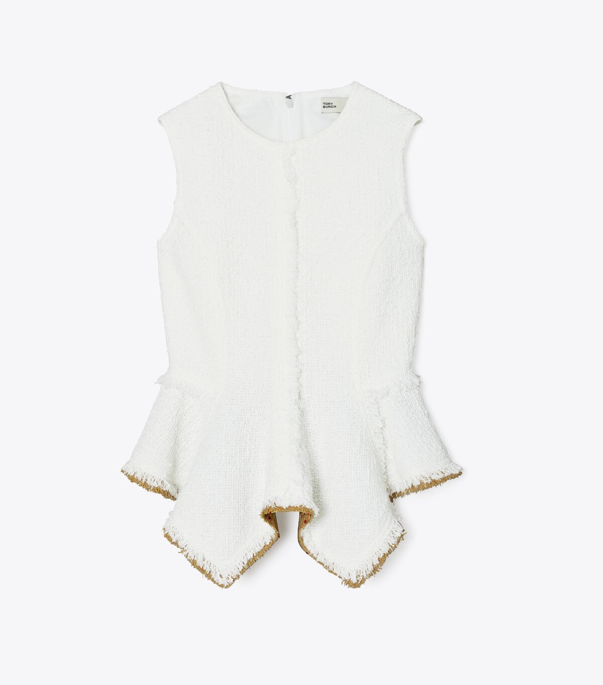 Women's Tory Burch Cotton Tweed Tops Light Yellow | XRFMNZ-165 - Tory Burch Outlet Sale