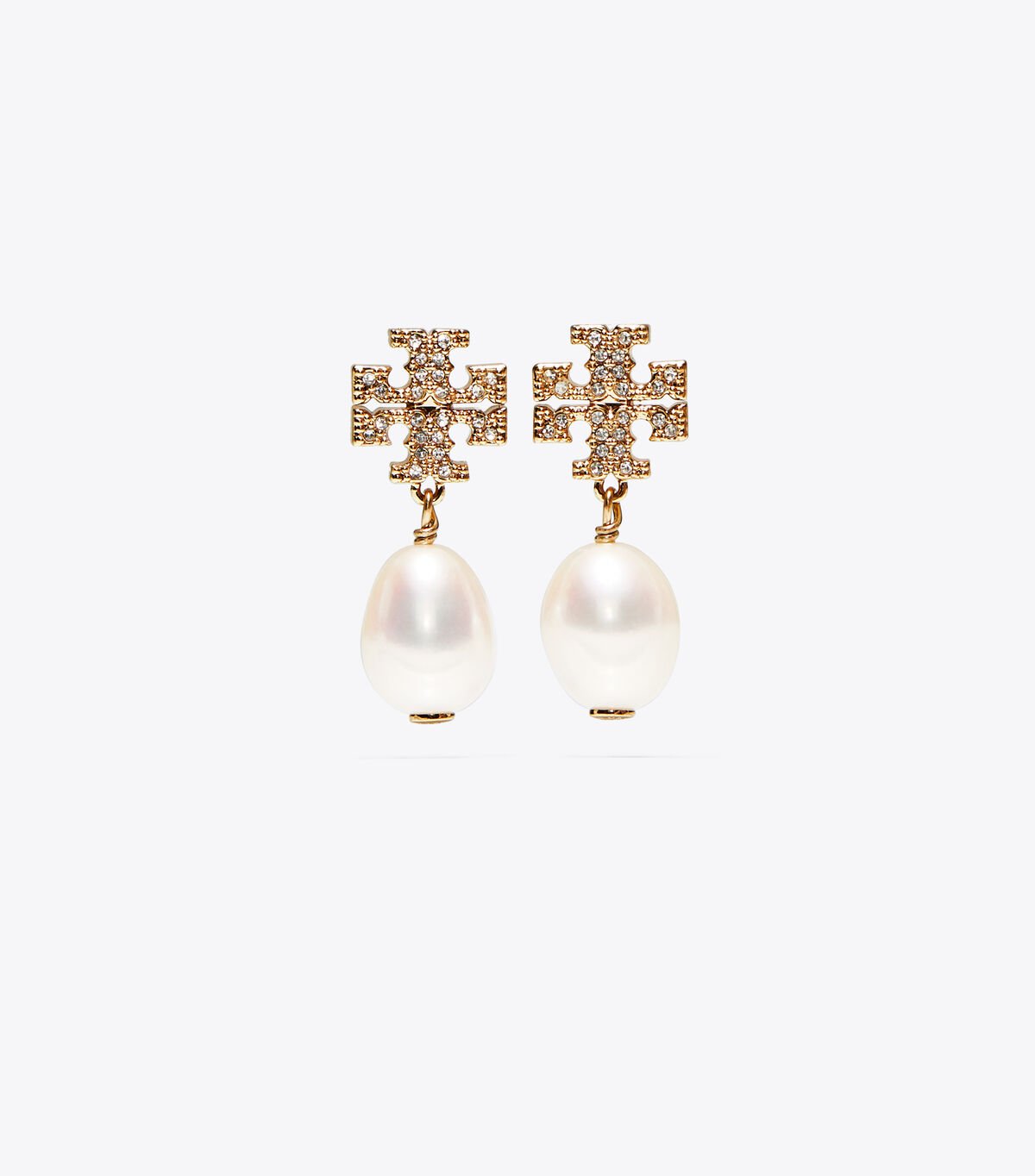 Women's Tory Burch Kira Pavé Pearl Drop Earrings Gold | PJQSVK-987 - Tory Burch Outlet Sale